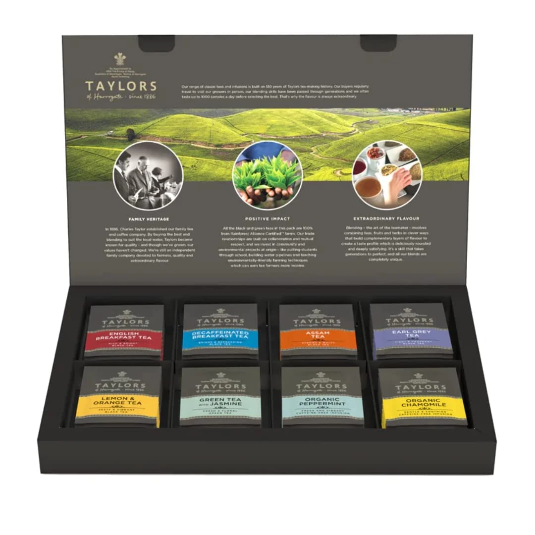 Taylors of Harrogate Assorted Speciality Teas Selection Gift Box, 8 Flavours (Total of 48 Tea Bags)
