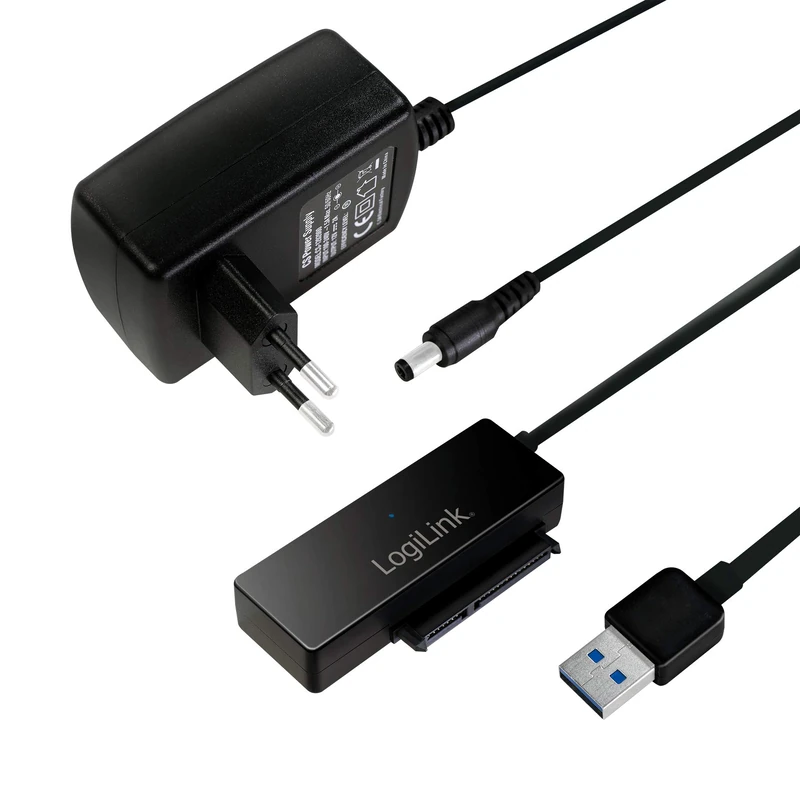 LogiLink AU0050 USB 3.0 to SATA 3G/6G Adapter with On/Off Switch Black