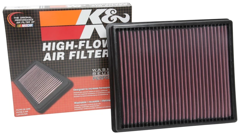 K&N Air Filter Compatible with Volkswagen Crafter 2.0D 2017- (33-3120) Red