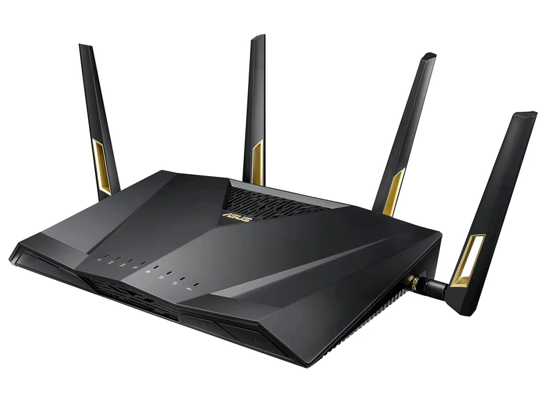 ASUS RT-AX88U Pro WLAN Gaming Router (AX6000 WiFi 6 Standard, MU-MIMO, OFDMA, AiProtection, Gaming Engine, Adaptive QoS, 8x Gigabit, USB 3.1)