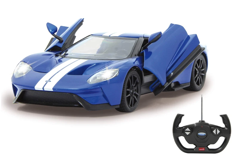 Jamara 405158 - Ford GT 1: 14 Blue Door Manual - Officially Licensed, Light LED, Detailed Interior