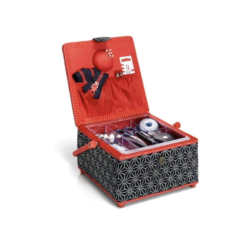 PRYM_612030 Sewing Basket M Kyoto, Multicoloured, One Size