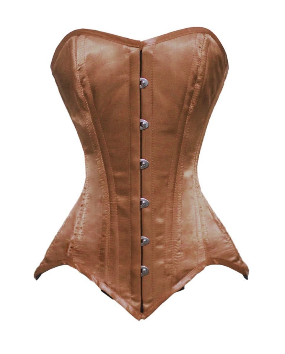 luvsecretlingerie Heavy Duty 26 Double Steel Boned Waist Training Satin Overbust Tight Shaper Corset #8851-SA
