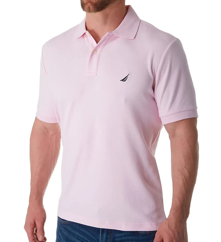 Nautica Men's Classic Fit Short Sleeve Solid Soft Cotton Polo Shirt
