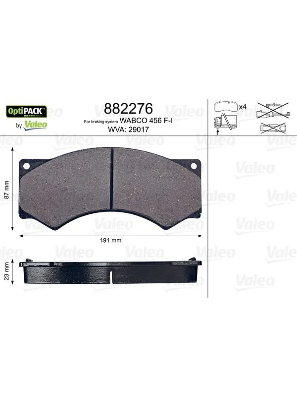 VALEO 882276 Brake Pads