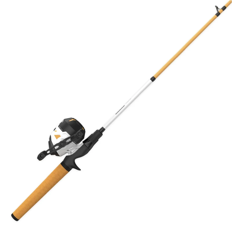 Zebco Roam 3-Size Spincast Reel with 10 lb Line & 6' 2Piece Medium Rod Orange, 3