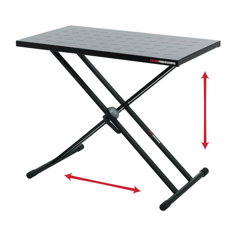 Gator Frameworks Utility table top with double-X stand, black (GFW-UTL-XSTDTBLTOPSET)