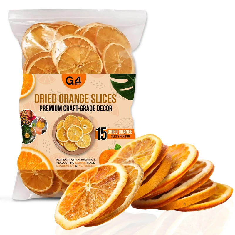 G4GADGET 15 ORANGE SLICES Dried Fruit - CHRISTMAS CRAFT WREATH FLORIST DECORATION UK - Image 1