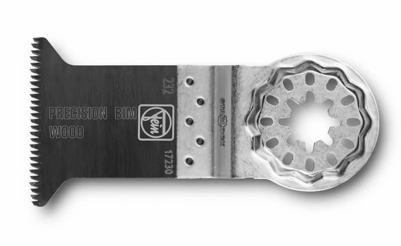 FEIN BIM E-Cut Precision Cutting Blade, Pack of 10 pcs., Width 50 mm, Length 50 mm, Starlock Attachment, Bimetal Saw Blade with Japanese Teeth in Two Rows
