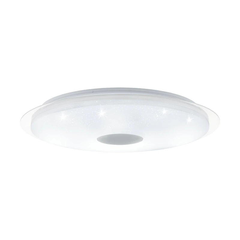 Eglo Lanciano Ceiling Light Steel 40 W, White, Transparent