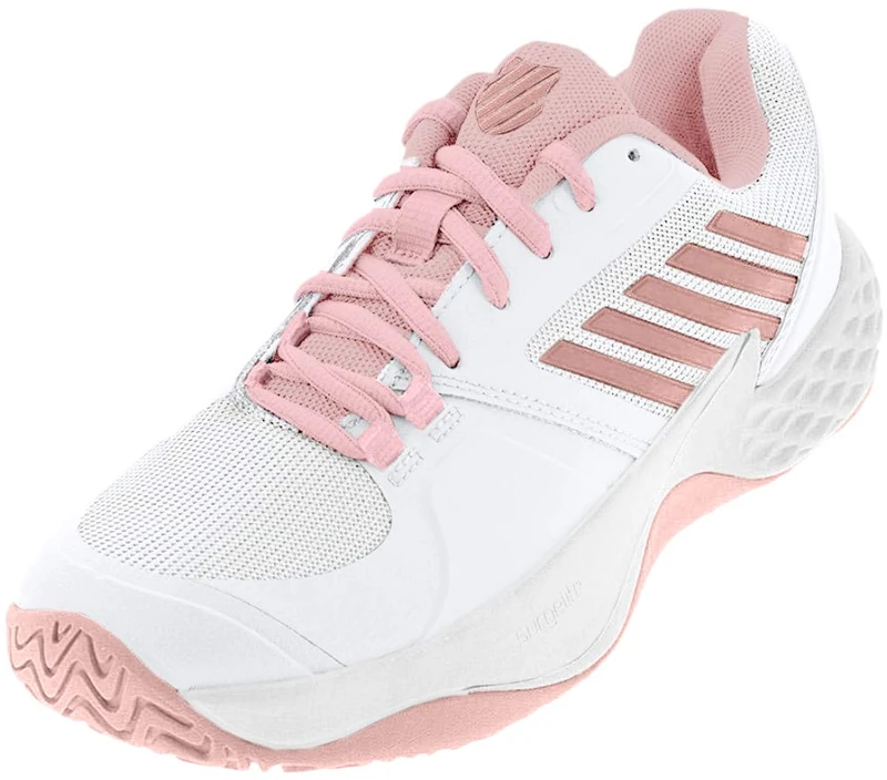 K-Swiss Performance Aero Court Hb, Women’s Tennis Shoes, White (White/Coral Blush/Metallic Rose 136M), 6.5 UK (40 EU)