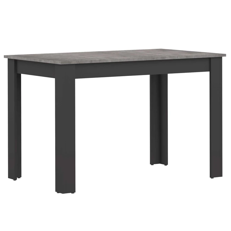 TEMAHOME Nice Dining Table, Black/Cement, 110 x 70 x 73 cm