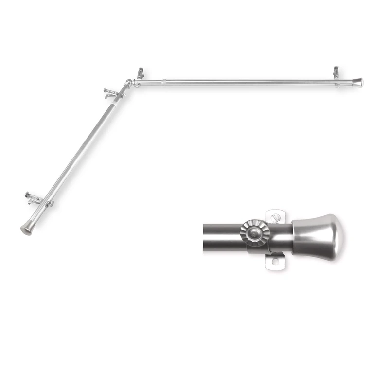 Rod Desyne Curtain Rod, Satin Nickel, 28-48"