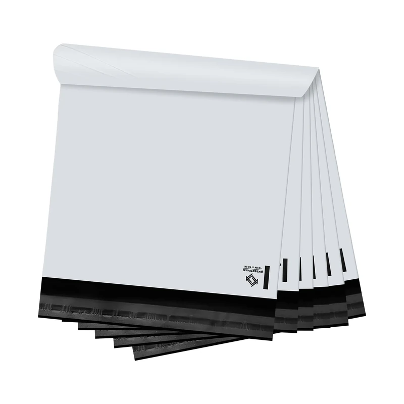 KKBESTPACK 10x13 Poly Mailers Self Sealing Shipping Envelopes CPB68 Waterproof Postal Bags (White, 10x13 Pack of 1000) (pm)