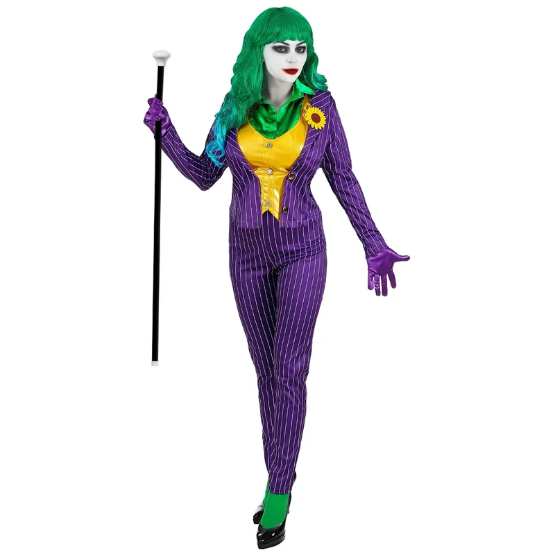 W WIDMANN MILANO Party Fashion - Evil Clown Costume for Women, Clown, Circus, Jester, Joker, Horror, Psycho, Halloween, Carnival, Theme Parties