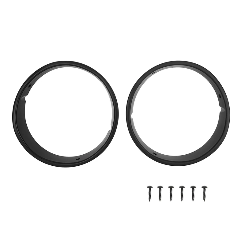 Hooke Road Jeep TJ Bright Black Headlight Bezels Cover Trim for 1997-2006 Jeep Wrangler TJ (Pair)