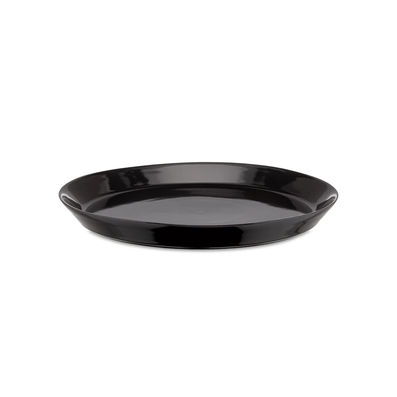 Alessi Tonale DC03/1 B Set of 4 Stoneware Ceramic Dinner Plates Black