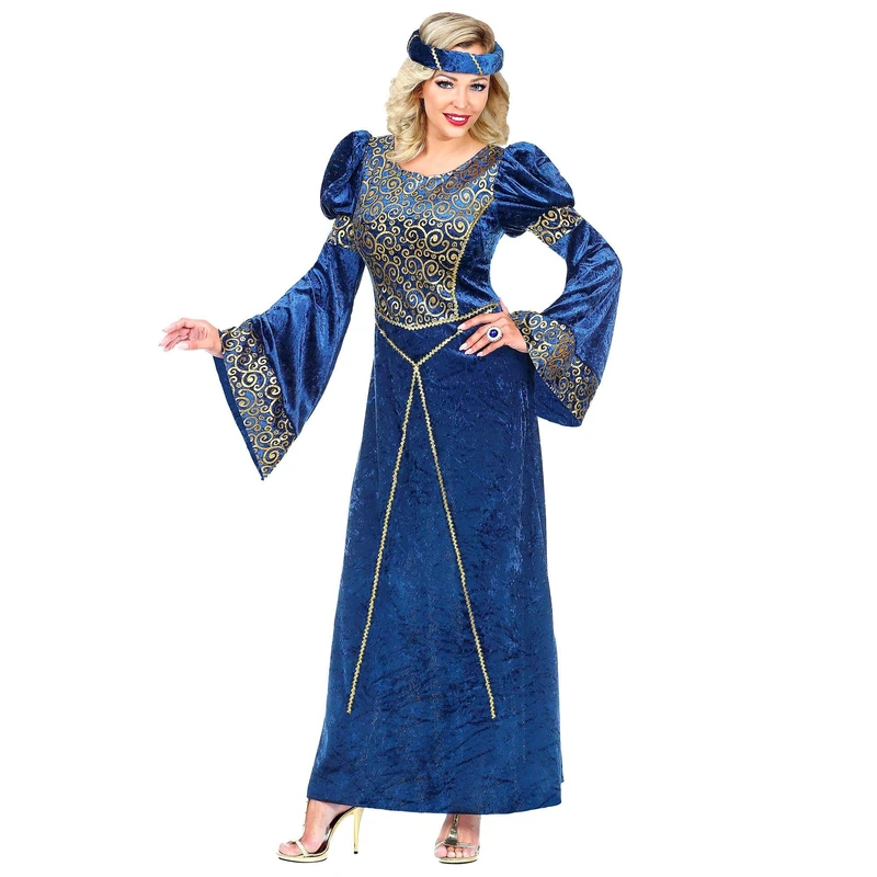 Widmann Milano Renaissance Lady Costume - Blue and Gold Dress