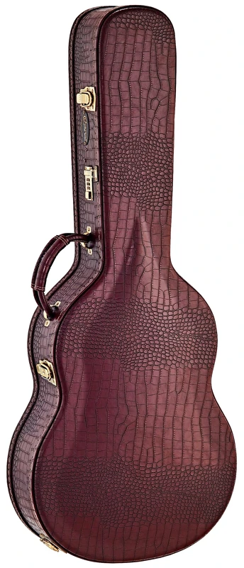 Ortega Guitars Pro Guitar Hardcase - Case for Classical Guitar - Crocodile Pattern - Height 103 cm - Vinyl, Brown (OCCPRO)