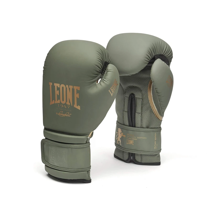 LEONE 1947, Boxing Gloves Military Edition, Unisex Adult, Green, 12 OZ, GN059G