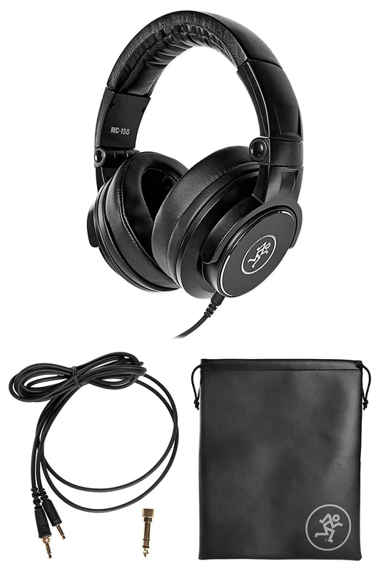 Mackie MC-150 Professional Over-Ear Closed-Back Headphones With 50mm Transducers for Studio Monitoring, DJs, Content Creation and Home Listening