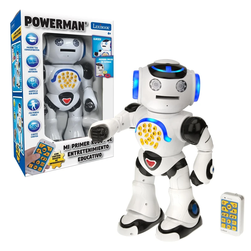 Lexibook Powerman-Educational Robot for Learning Play, White (Rob50ES) Spanish version