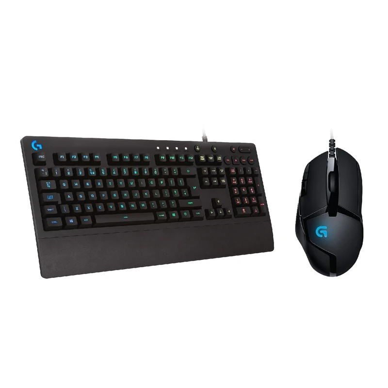 Logitech G213 Prodigy Gaming Keyboard, Black with G402 Gaming Mouse Hyperion Fury with 8 Programmable Buttons, Black