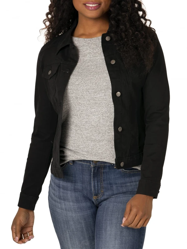 Riders by Lee Indigo Women's Denim Jacket, Black, M