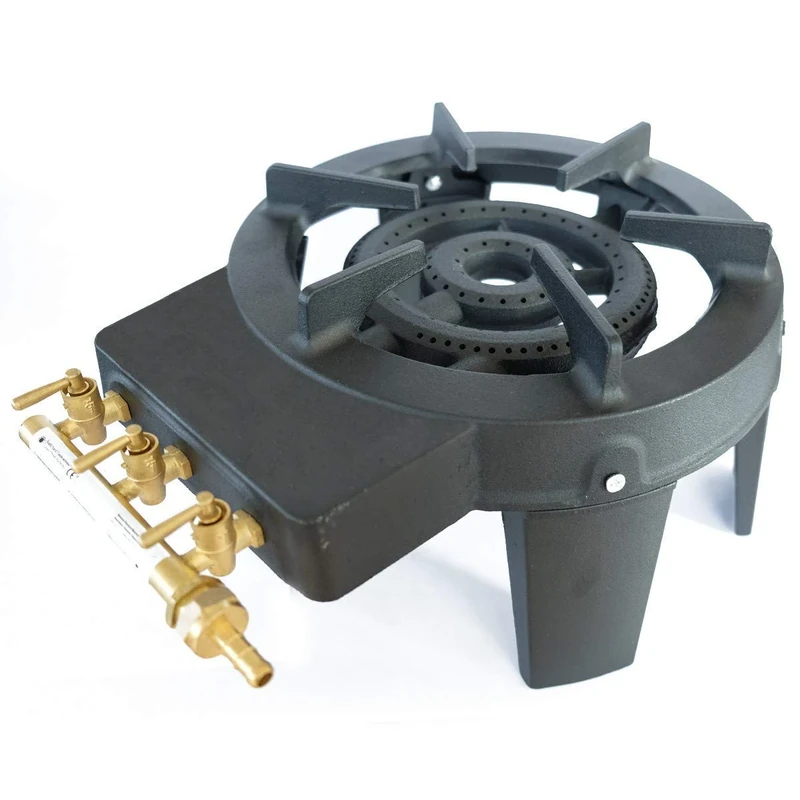 Meva Triglav Cast Iron Gas Stove 9.8kW 4 Feet 3 Taps Powerful and Stable Black