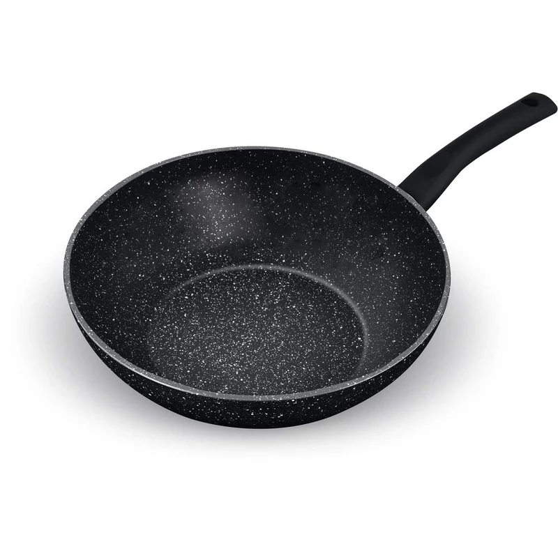 Lamart Wok Pan, 28 cm Diameter, Black