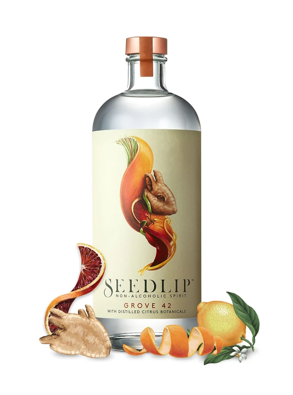 Seedlip Grove 42 | Non-Alcoholic Spirit | with Distilled Citrus Botanicals | 0% vol | 70cl | Notes of Orange | Ginger & Lemon | Enjoy with Cocktail Mixers & for Non-Alcoholic Drinks