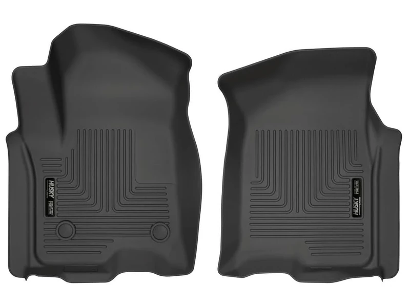 Husky Liners - 13211 Fits 2019-20 Chevrolet Silverado 1500 Crew Cab, 2019-20 GMC Sierra 1500 Crew Cab - New Body Weatherbeater Front Floor Mats Black