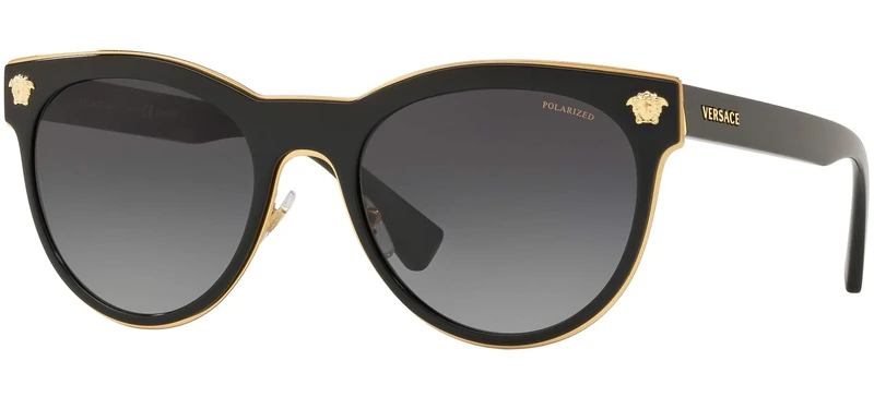 Ray-Ban Women’s 0VE2198 Sunglasses, Gold (Black), 54