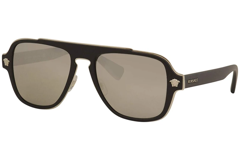 Versace Men's 0VE2199 Sunglasses, (Matte Black), 55.0