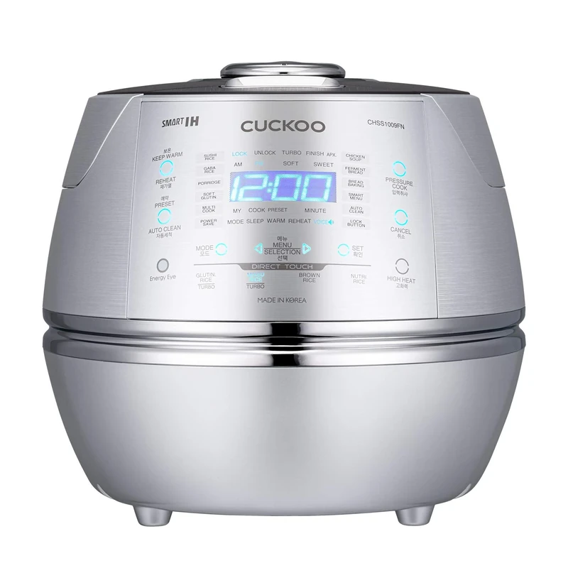 CUCKOO CRP-CHSS1009FN Rice Steamer, 1.8 L, 10 Cup, Induction Heating Technology IH, DSP, Programmable, Ideal for GABA Rice, with Safety Steam Valve