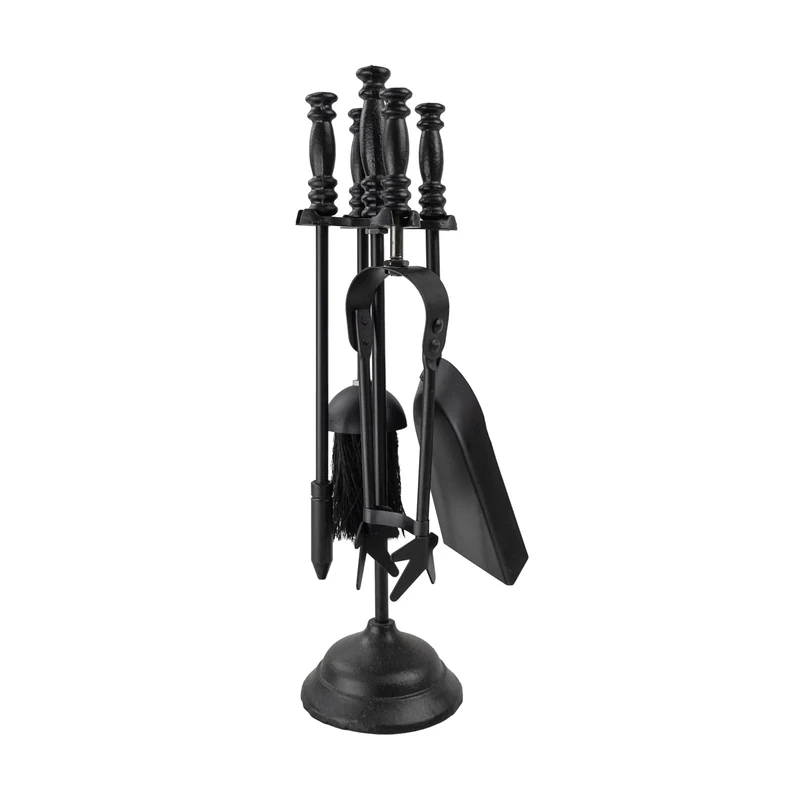 JVL Belvoir Fireside Companion Tool Set, Black