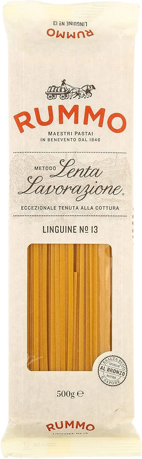 Rummo Linguine Pasta No.13 - Luxurious Italian Long Pasta, Masterfully Crafted for Seafood & Light Sauces, 500 g (Pack of 1)