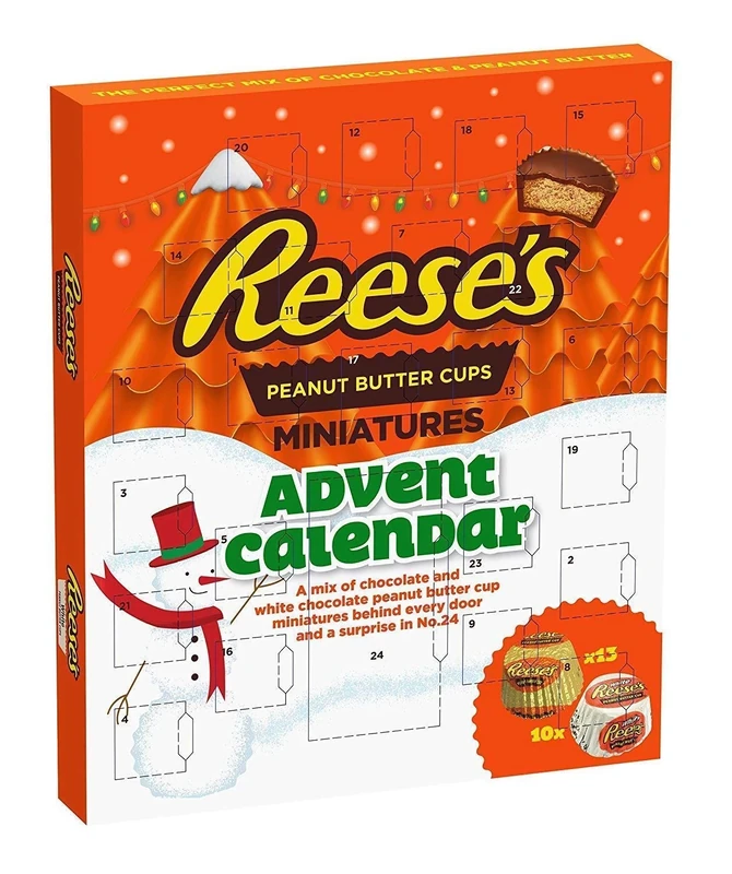 Reese's Advent Calendar 250g | Christmas 2018 Edition | Reeces Peanut Butter Cups | Milk and White Chocolate | Great Present