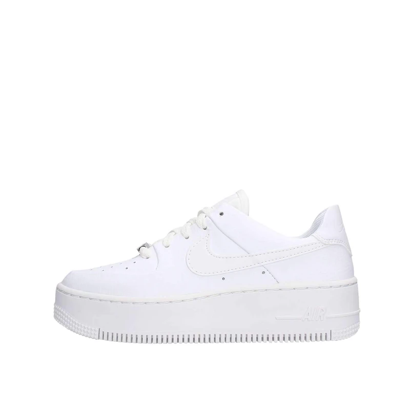 NIKE Women's W Af1 Sage Low Basketball Shoes, White White White White 100, 5 UK