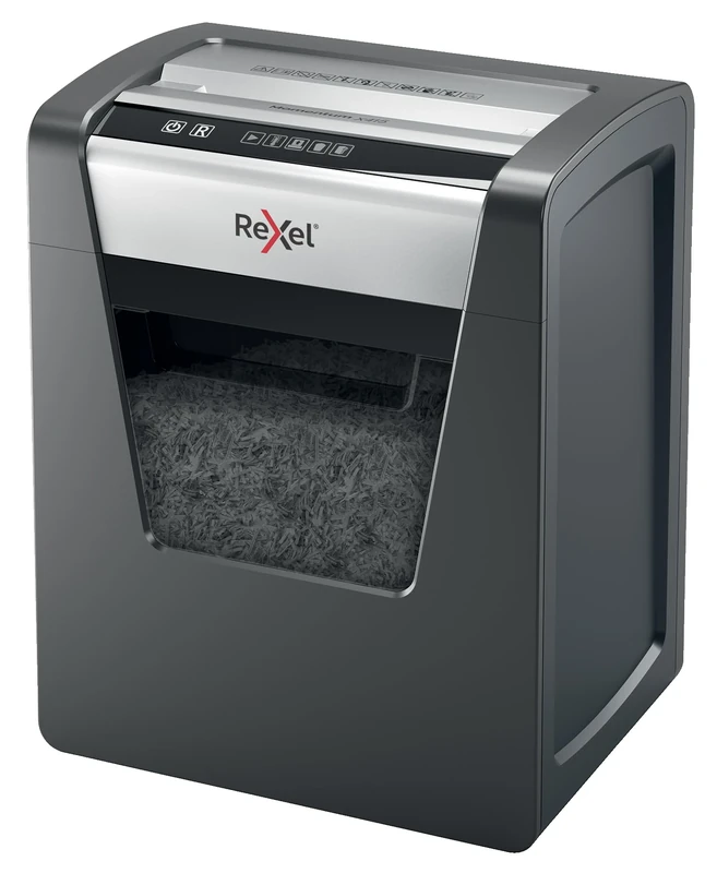 Rexel Momentum X415 Cross Cut Paper Shredder, Shreds 17-15 Sheets (70-80 gsm), 23 Litre Bin, Black, 2104576