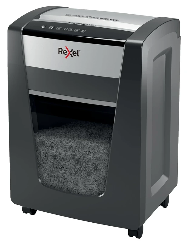 Rexel Momentum M515 Micro Cut Paper Shredder, Shreds 17-15 Sheets (70-80 gsm), 30 Litre Bin, Black, 2104577