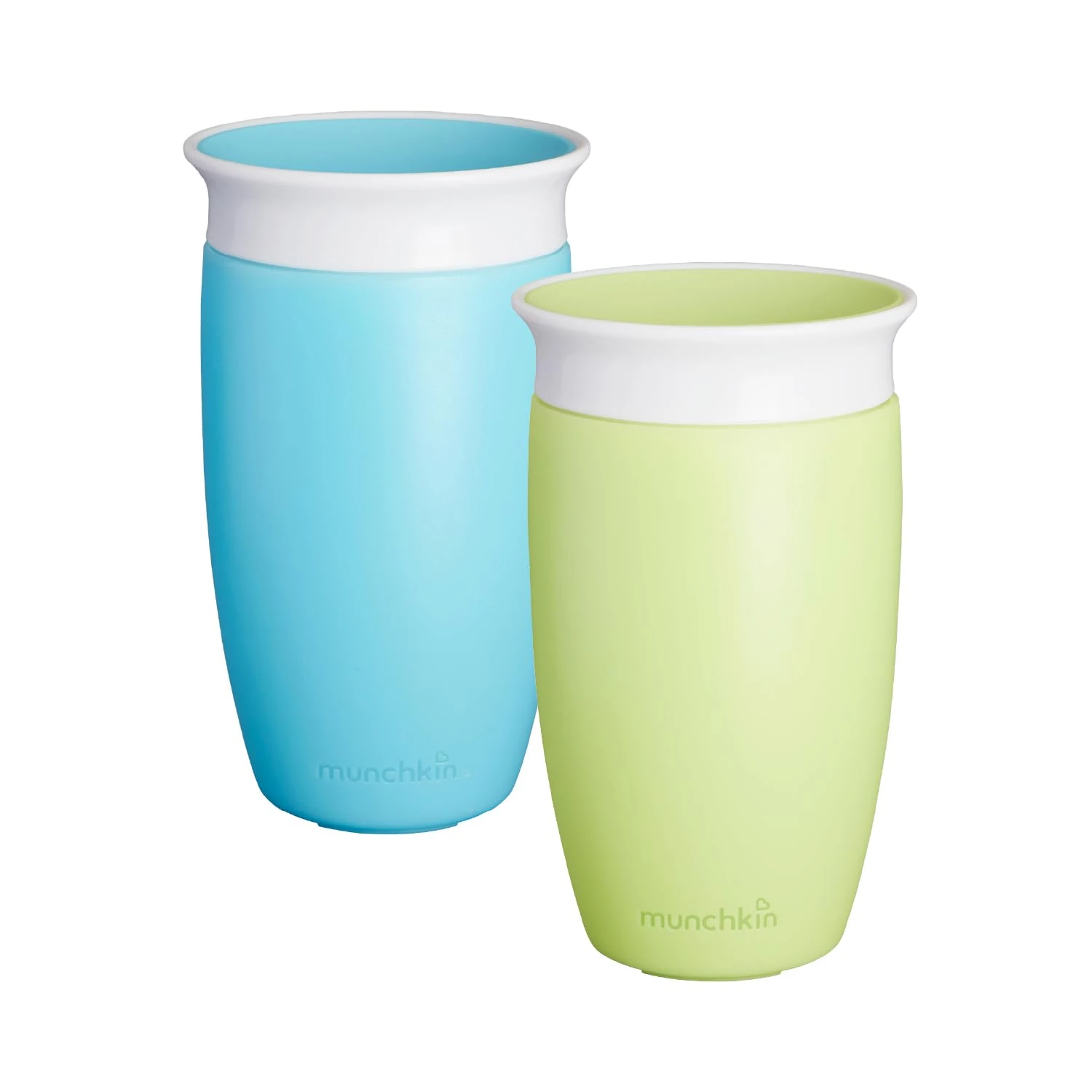 Munchkin Miracle 360 Sippy Cup for Toddlers | BPA Free | Non Spill | Leakproof | 12+ Months | 10oz/296 ml | 2 Pack | Blue/Green