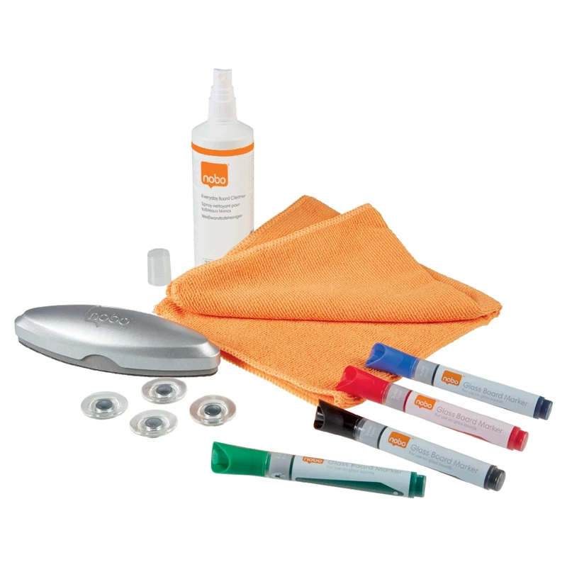Nobo 1905330 Nobo Glass Whiteboard Starter Kit