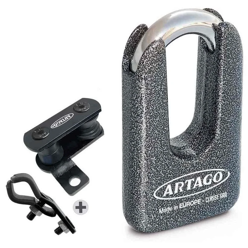 Artago 69T1 Pack Anti-Theft Disc Lock High Security + Bracket for BMW (R1250GS, R1200GS, F850GS, F800GS, F750GS, F700GS, G310GS, F900XR), SRA Approved, Sold Secure Gold, ART4