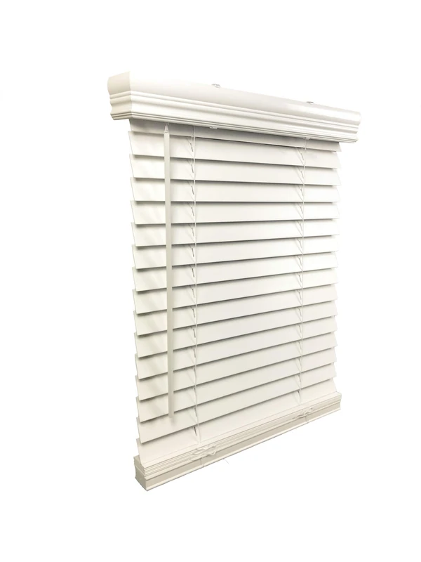 US Window And Floor 2" Faux Wood 24" W x 72" H, Outside Mount Cordless Blinds, 24 x 72, White