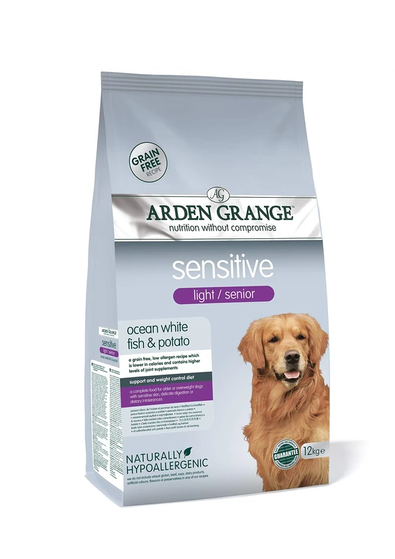 Arden Grange Sensitive Light/Senior Dry Dog Food, Fish, 12 kg