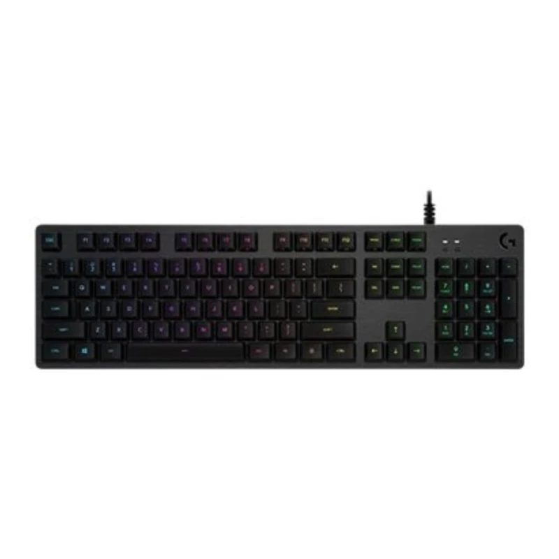 Logitech G 512 Mechanical Gamer Keyboard, Illuminated RGB LIGHTSYNC, Clicky Switches GX Blue, Aluminium Alloy 5052, Full Function Keys, USB Relay, French AZERTY – Black
