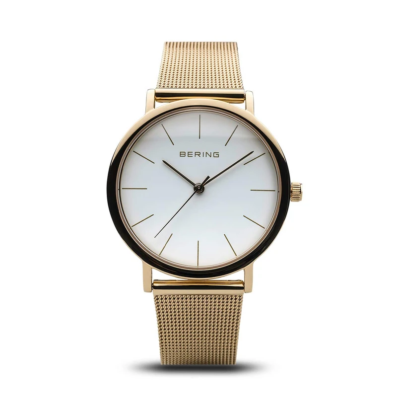 BERING Women Analog Quartz Classic Collection Watch with stainless steel Strap and Sapphire Crystal 13436-334