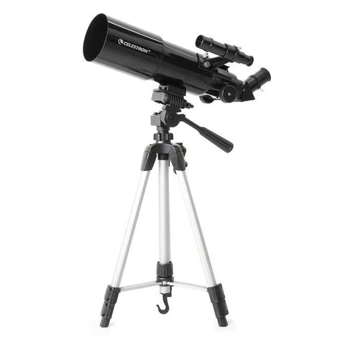 Celestron 22030 Travel Scope Portable Refractor Telescope with 80mm lens, Fully-Coated Glass Optics, Bonus Astronomy Software Package and Digiscoping Smartphone Adapter