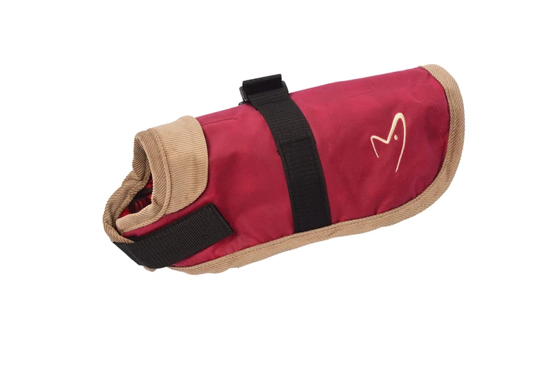 Gor Pets Edinburgh Wax Coat providing a cozy and comfortable fit for any outing - 71cm (30") Red